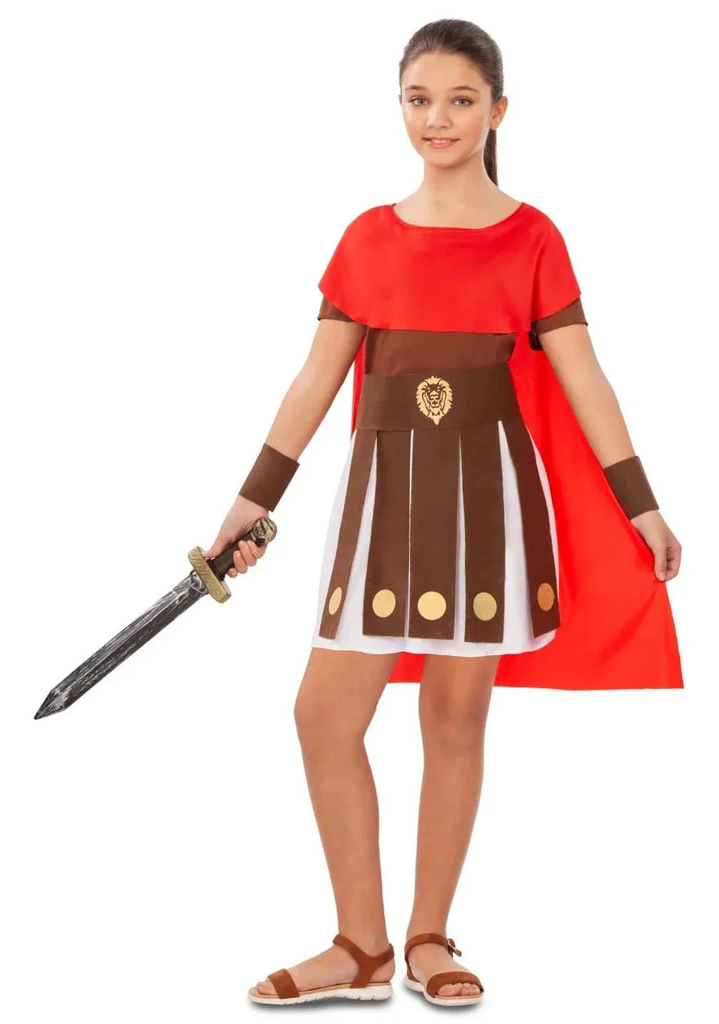 Disfraz de Gladiadora Romana para Niña Gladiador Viving